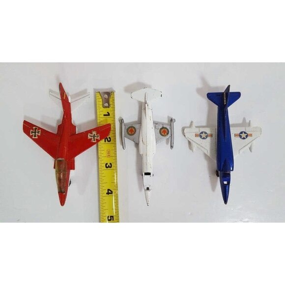 Lot Of 3 - 1973 MATCHBOX Lesney Die-Cast Jets- Blue, White, Red- *Missing Parts - Picture 3 of 7